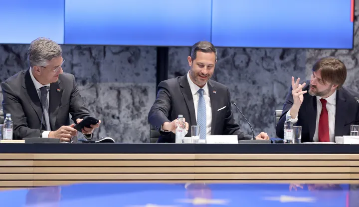 05.05.2026., Zagreb - U NSK je odrzana Sjednica Vijeca za upravljanje razvojem turizma, kojom je predsjedao predsjednik Vlade RH Andrej Plenkovic. Photo: Patrik Macek/PIXSELLTonči Glavina, Tomislav Ćorić