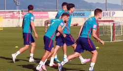Rijeka, 04.06.2026. - Nogometna reprezentacija odradila je trening na Rujevici uoči početka Svjetskog prvenstva gdje za trinaest dana igraju prvu utakmicu protiv reprezentacije Engleske. foto HINA/ Miljenko KLEPAC/ mk