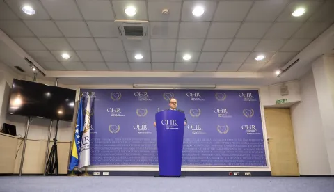 01.07.2023., Sarajevo, Bosna i Hercegovina - Visoki predstavnik u BiH Christian Schmidt odrzao je konferenciju za medije. Photo: Armin Durgut/PIXSELL