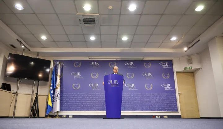 01.07.2023., Sarajevo, Bosna i Hercegovina - Visoki predstavnik u BiH Christian Schmidt odrzao je konferenciju za medije. Photo: Armin Durgut/PIXSELL