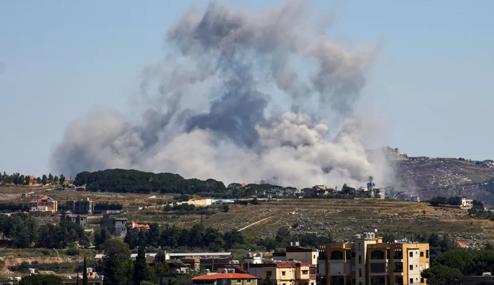 A photograph taken from the southern area of Nabatieh shows smoke rising from the site of an israeli airstrike in the village of kfar Tibnit on June 4, 2026. The Lebanese president said June 4, that an agreement on implementing a ceasefire announced in Washington after talks with Israel was the "last chance" to reach a comprehensive truce. Envoys from Israel and Lebanon held a fourth round of US-brokered talks in Washington on June 3, agreeing to implement a ceasefire hinged on Hezbollah halting its attacks. (Photo by Abbas Fakih/AFP)