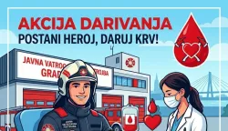 Darivanje krvi kod vatrogsasca