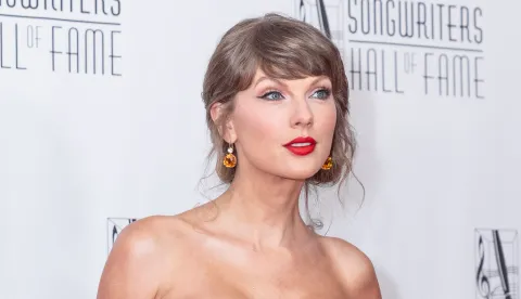 Taylor Swift wearing dress by Givenchy attends Songwriters Hall Of Fame Annual Induction And Awards Gala at Marriott Marquis Times Square in New York, NY on June 11, 2026. (Photo by Lev Radin/Sipa USA) Photo: Lev Radin/SIPA USA