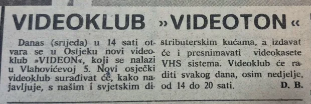 Osamdesete su bile godine...Videoteke, videotekari, VHS kasete
