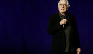 Robert De Niro, cast member of the upcoming film "Focker In-Law," speaks during the Universal Pictures and Focus Features presentation at CinemaCon, the official convention of Cinema United, in Las Vegas, Nevada, U.S., April 15, 2026. REUTERS/Caroline Brehman Photo: Caroline Brehman/REUTERS