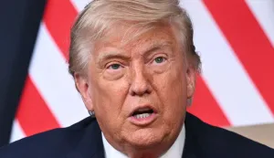 US President Donald Trump speaks during a bilateral meeting with Egypt's President on the sidelines of the G7 summit, in Evian, eastern France, on June 17, 2026. A G7 summit is set to take place June 15 to 17 in the French town of Evian-les-Bains near Switzerland and it will be attended by country leaders as well as the EU's foreign policy chief and ministers from Brazil, Canada, the United Arab Emirates and Turkey. (Photo by Mandel NGAN/AFP)