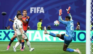 ATLANTA, GEORGIA - JUNE 21: Mikel Oyarzabal #21 of Spain scores his team's second goal during the FIFA World Cup 2026 Group H match between Spain and Saudi Arabia at Atlanta Stadium on June 21, 2026 in Atlanta, Georgia. Justin Setterfield/Getty Images/AFP (Photo by Justin Setterfield/GETTY IMAGES NORTH AMERICA/Getty Images via AFP)