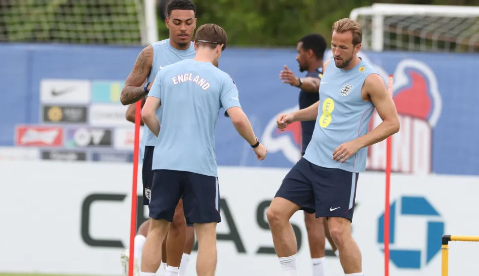 PALM BEACH GARDENS, FLORIDA - JUNE 09: Harry Kane #9 of England in training on June 09, 2026 in Palm Beach Gardens, Florida. Richard Pelham/Getty Images/AFP (Photo by Richard Pelham/GETTY IMAGES NORTH AMERICA/Getty Images via AFP)