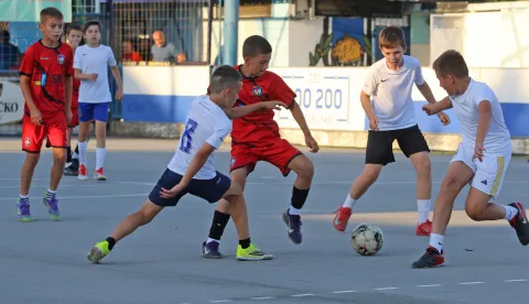 Osijek, 19. 06. 2026, Igrali&scaron;te na Olimpiji, Tri kornera penal, turnir, mali nogomet, POC C Noćne ptice - SIM Osijek.snimio GOJKO MITIĆ