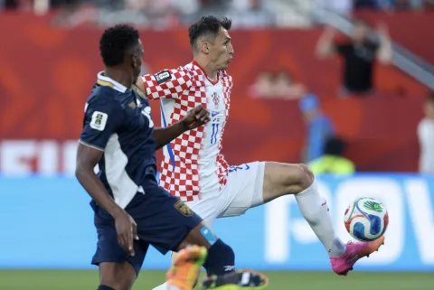 Toronto, 24.06.2026 - Utakmica drugog kola skupine L Svjetskog nogometnog prvenstva, Panama - Hrvatska na BMO Field stadionu u Torontu. Na slici Ante Budimir.foto HINA/ Daniel KASAP/ ds