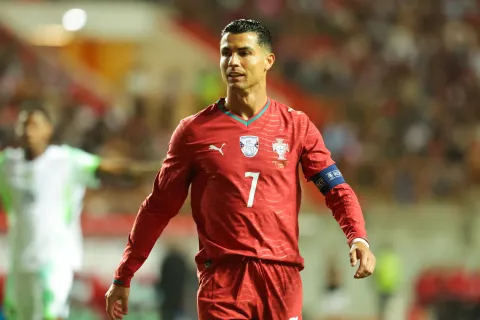 Friendly match Portugal - Nigeria, at Est&aacute;dio Dr. Magalhaes Pessoa of Leiria - Portugal, June 10, 2026, Leiria, Cristiano Ronaldo (Portugal,7) (Photo by HMB Media/Fernando Soares/Sipa USA) Photo: HMB Media/SIPA USA