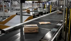 (FILES) This photograph shows parcels at a Collissimo platform in Le Thillay, Paris' suburb, on December 5, 2024. The French tax of two euros on small packages, introduced in March but circumvented by Asian platforms, will be ?suspended? on June 31, 2026, the day a three-euro European customs duty?to which it was originally intended to be added?takes effect, the French government announced to AFP. (Photo by Gr?goire CAMPIONE/AFP)