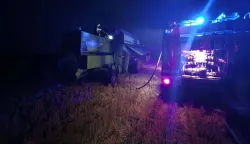 Požar kombajna kod Pleternice