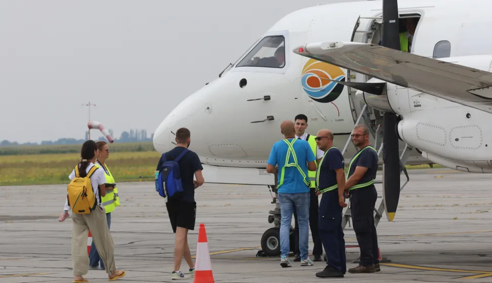 Osijek, 21. 08. 2025, Klisa, Zračna luka Osijek, ZLO. Radovi na obnovi Zračne luke se odvijaju zajedno s prmoetom i letovima iz Osijeka...snmio GOJKO MITIĆ