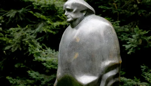 07.07.2023., Zagreb - Na danasnji dan, 7. srpnja 1893. rodio se u Zagrebu Miroslav Krleza. Krleza je ostvario vrhunske domete u svim knjizevnim vrstama, a mozda najvecu poruku dao je suvremenim Baladama Petrice Kerempuha. Photo: Patrik Macek/PIXSELL