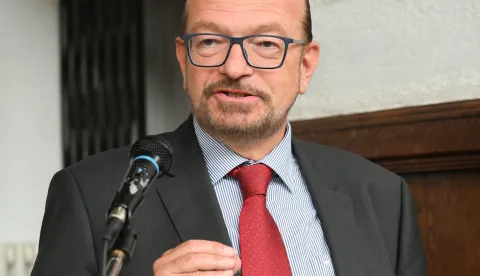 10.05.2023., Zagreb - U Hrvatskom drzavnom arhivu predstavljen je Akcijski plan za obnovljive izvore energije na moru u Hrvatskoj. Neven Duic Photo: Davorin Visnjic/PIXSELL