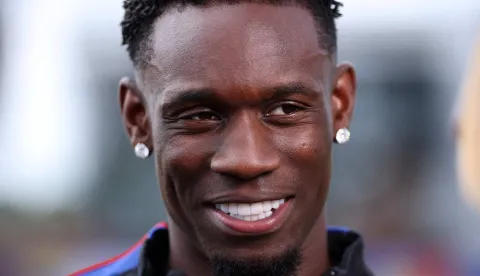 SEATTLE, WASHINGTON - JULY 03: Folarin Balogun of the United States talks to the media prior to a training session for the 2026 World Cup at Husky Soccer Stadium on July 03, 2026 in Seattle, Washington. Jamie Squire/Getty Images/AFP (Photo by JAMIE SQUIRE/GETTY IMAGES NORTH AMERICA/Getty Images via AFP)