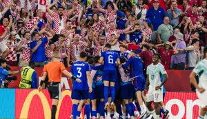 Croatia equalizes the game but the goal is disallowed after VAR check during the FIFA World Cup Round of 32 game between Portugal and Croatia at Toronto Stadium on July 2, 2026 in Toronto, Ontario, Canada (Photo by Curtis Wong/SPP/Sipa USA) Photo: Sports Press Photo/SIPA USA