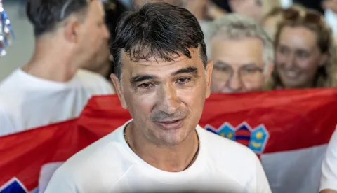 Zagreb, 4.7.2026 - Doček nogometne reprezentacije sa svjetskog prvenstva. Na slici Zlatko Dalić.Foto Hina/ Dario GRZELJ/ dag