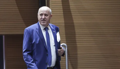 Zagreb, 08.07.2026 - Nastavak 10. sjednice Hrvatskog sabora koja je započela raspravom o Prijedlogu strategije upravljanja nekretninama i pokretninama u vlasni&scaron;tvu Republike Hrvatske za razdoblje 2026.-2035.&nbsp;Na fotografiji Branko Bačić.foto HINA/ Admir BULJUBA&Scaron;IĆ/ abu