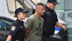 08.07.2026., Varazdin - Privodjenje Danijela Trninica, osumnjicenog za ranjavanje dvojice mladica. Photo: Vjeran Zganec Rogulja/PIXSELL