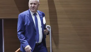 Zagreb, 08.07.2026 - Nastavak 10. sjednice Hrvatskog sabora koja je započela raspravom o Prijedlogu strategije upravljanja nekretninama i pokretninama u vlasni&scaron;tvu Republike Hrvatske za razdoblje 2026.-2035.&nbsp;Na fotografiji Branko Bačić.foto HINA/ Admir BULJUBA&Scaron;IĆ/ abu