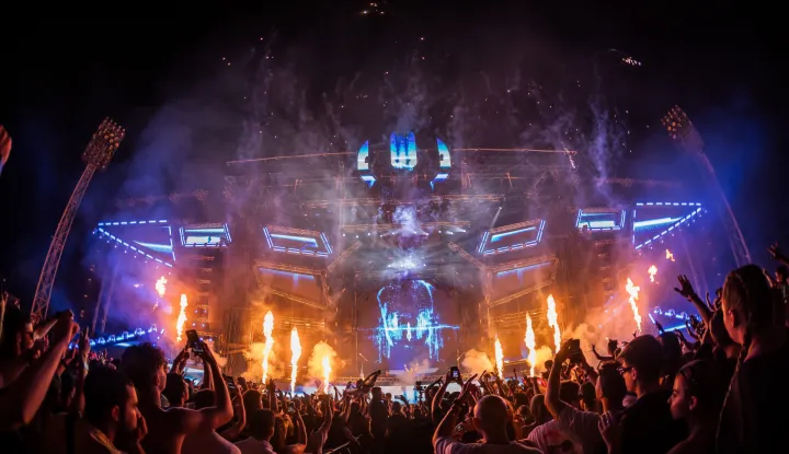 13.07.2025., Split - Treca Vecer Ultra Festivala. Na fotografiji: Nastup DJ-a Hardwell Photo: Zvonimir Barisin/PIXSELL