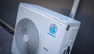 An air conditioning unit is pictured during hot weather in Magdeburg, eastern Germany on June 26, 2026. Temperatures in the capital of the eastern federal state of Saxony-Anhalt were predicted to reach 35 degrees Celsius. (Photo by Ronny HARTMANN/AFP)