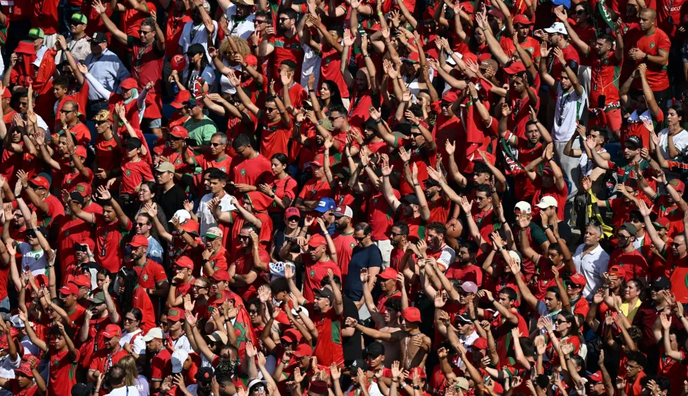 FOXBOROUGH, MASSACHUSETTS, UNITED STATES &ndash; JULY 9, 2026 Morocco supporters fill the stands ahead of the FIFA World Cup 2026 semi-final at Boston Stadium in Boston, Massachusetts, United States, on July 9, 2026. Photo by Walid Ibrahim/JNA Press (Photo by walid ibrahim/JNA Press via Nexpher Images/Sipa USA) Photo: Nexpher Images/SIPA USA