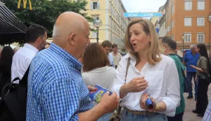 Rijeka,10.06.2026.- SDP i Mo?emo u srijedu su na rije?kom Korzu predstavili zajedni?ku kampanju " Plenkovi?eva inflacija". Na fotografiji Mirela Ahmetovi?.