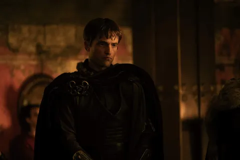 Robert Pattinson is Antinous in THE ODYSSEY, written, produced, and directed by Christopher Nolan. (2026) 