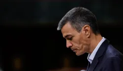 Spain's Prime Minister Pedro Sanchez delivers a speech to MPs in the lower house of parliament at the Congress of Deputies in Madrid on June 24, 2026. Spanish Prime Minister Pedro Sanchez on Wednesday dismissed allegations of "widespread corruption" against his Socialists after his ex-top aide was jailed for a graft scandal that risks toppling the government.Sanchez has repeatedly rejected calls to step down, arguing that his government should be judged on its record in office and its social and economic policies. (Photo by Oscar DEL POZO/AFP)