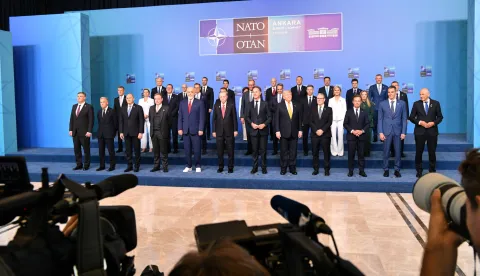 Ankara, 08.07.2026 - Predsjednik Republike Hrvatske Zoran Milanovi? sudjelovao je u srijedu na sastanku Sjevernoatlantskog vije?a za ?efove dr?ava i vlada ?lanica NATO-a u Ankari. Na slici family photo.foto HINA/ Ured predsjednika RH/ Tomislav BU?LJETA/ ik