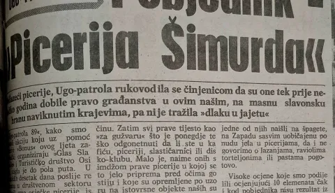 GLASOVA UGOPATROLAOBILAZILA PRVE PIZZERIJE