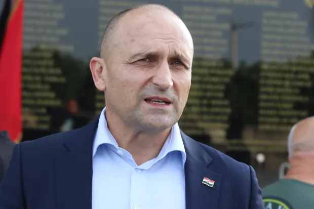 Antunovac, 14. 07. 2026, Antunovac kod crkve, 35. obljetnica osnutka Antunovačke satnije 106. brigade ZNK-a&nbsp;... Ministar Ivan Anu&scaron;ić.snimio GOJKO MIITĆ