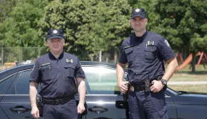 Osijek, 14. 07. 2026., Plavi Glas, prometna policija, MUP, policija, Berislav Horvatić - voditelj službe prometne policije; Ivan Svitlanović - pomoćnik načelnika postaje prometne policije OsijekSNIMIO BRUNO JOBST