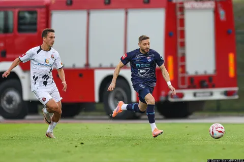 28.09.2025., Gradski stadion, Velika Gorica - SuperSport HNL, 08. kolo, HNK Gorica - NK Osijek. Ivan Fiolic i Roko Jurisic Photo: Goran Stanzl/PIXSELL