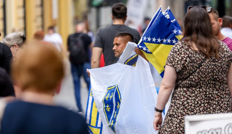 24.06.2026., Sarajevo, Bosna i Hercegovina - U Sarajevu sve u znaku vecerasnje utakmice protiv Katara na Svjetskom prvenstvu. Photo: Armin Durgut/PIXSELL