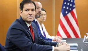 This handout picture taken and released on July 23, 2026 by the Russian Foreign Ministry, shows US Secretary of State Marco Rubio attending a meeting with Russia's Foreign Minister on the sidelines of the Association of Southeast Asian Nations (ASEAN) Foreign Ministers Meeting in Pasay, Metro Manila. Russia warned the United States on July 23, 2026 against making "unacceptable" arms deliveries to Ukraine, the Russian foreign ministry said in a statement. Russia's Foreign Minister "stressed that it was unacceptable to continue supplying weapons to the Kyiv regime" in a meeting with his US counterpart Marco Rubio in Manila, it said. (Photo by Handout/RUSSIAN FOREIGN MINISTRY/HANDOUT/AFP)/RESTRICTED TO EDITORIAL USE - MANDATORY CREDIT "AFP PHOTO/Russian Foreign Ministry " - HANDOUT - NO MARKETING NO ADVERTISING CAMPAIGNS - DISTRIBUTED AS A SERVICE TO CLIENTS