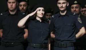 Zagreb, 24.07.2026. - Svečana prisega polaznika 56. i 57. tečaja za službenike pravosudne policije. foto HINA/ Lana SLIVAR DOMINIĆ/ lsd