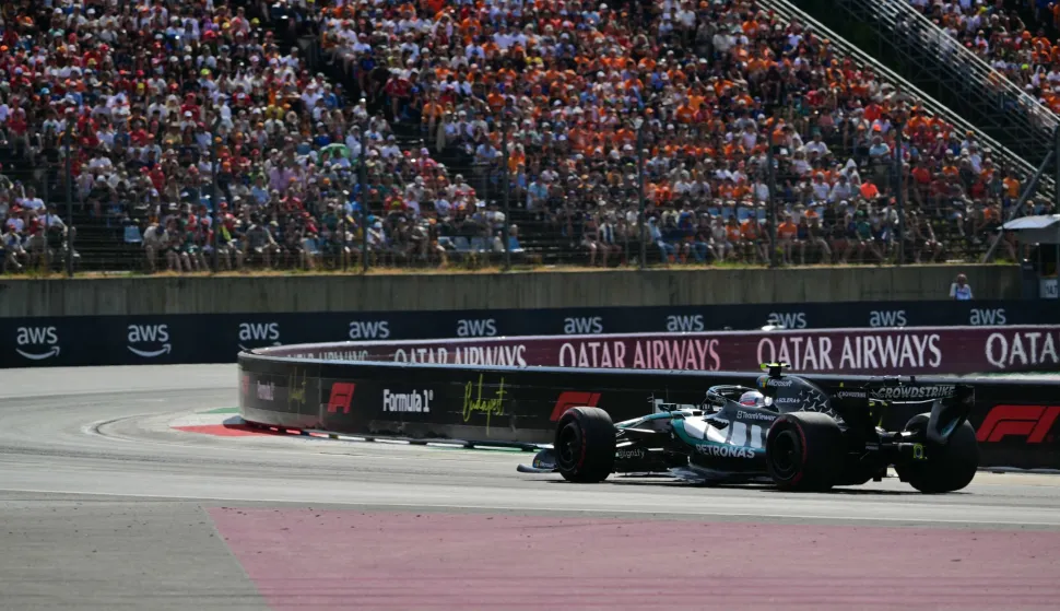 Mercedes' Italian driver Kimi Antonelli competes during the qualifying session at the Hungaroring racetrack in Mogyorod near Budapest, Hungary, on July 25, 2026 ahead of the Formula One Hungarian Grand Prix. (Photo by Andrej ISAKOVIC/AFP)