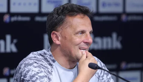 Zagreb,27.07.2026 -Održana je konferencija za medije GNK Dinama uoči uzvratne utakmice 3. kola kvalifikacija UEFA Lige prvaka GNK Dinamo - FC Thun.Na slici Mario Kovačević.Foto HINA/Tomislav Pavlek/tp