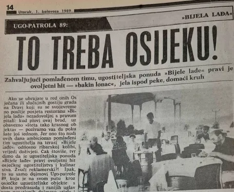 Ovako je 1989. godine Ugopatrola ocijenila osječke kafiće i restorane