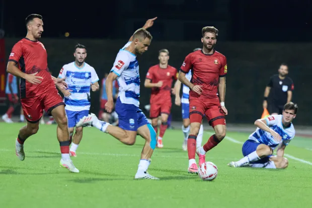 Velika Gorica, 01.08.2026. - Na Gradskom stadionu u Velikoj Gorici odigrana je utakmica 1. kola Hrvatske nogometne lige između Gorice i Osijeka.foto HINA/ Edvard &Scaron;U&Scaron;AK /es