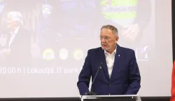Osijek, 31.07.2026 - Premijera kratkog dokumentarno-animiranog filma "MUPOVCI DALJ". Na slici Davor Bo?inovi?. foto HINA/ ik