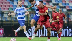Velika Gorica, 01.08.2026. - Na Gradskom stadionu u Velikoj Gorici odigrana je utakmica 1. kola Hrvatske nogometne lige između Gorice i Osijeka.foto HINA/ Edvard &Scaron;U&Scaron;AK /es