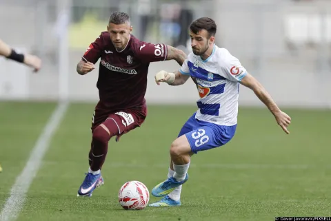 10.05.2026., stadion Opus Arena, Osijek - SuperSport HNL, 34. kolo, NK Osijek - NK Istra 1961. Marcel Heister i Domagoj Bukvic Photo: Davor Javorovic/PIXSELL