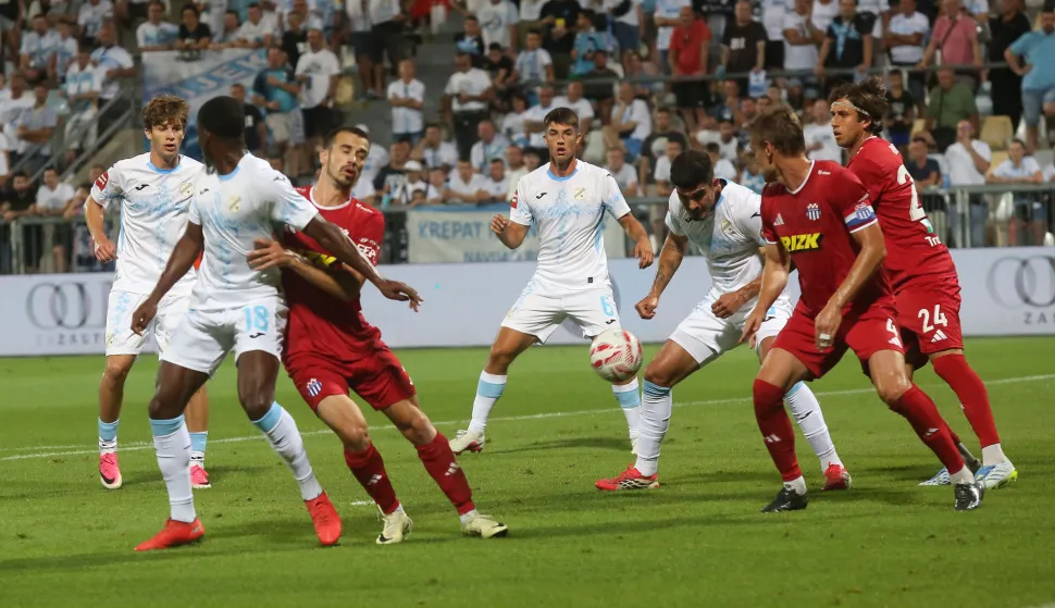 Rijeka, 02.08.2026. - u 1. kolu SuperSport Hrvatske nogometne lige na Rujevici su igrali HNK Rijeka i NK Rude&scaron;. foto HINA/ Miljenko KLEPAC/ mk