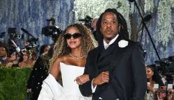 Beyonce, Beyonc&eacute;, Jay-Z walking on the red carpet at the 2026 Metropolitan Museum of Art Costume Institute Gala celebrating the opening of the exhibition titled "Costume Art" held at the Metropolitan Museum of Art in New York, NY on May 4, 2026. (Photo by Anthony Behar/Sipa USA) Photo: Anthony Behar/SIPA USA