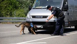 Dalj, 30. 6. 2026., Policijska postaja Dalj - obilazak K9 Baloo; Erdut; policija; policijska postaja; policijski pas; granični prijelaz; granična policija